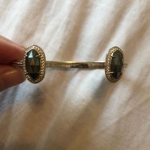 Kendra Scott Elton Gold Cuff in Dark Gray